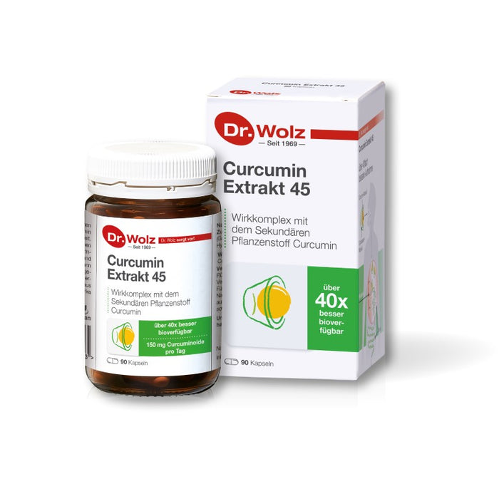 Dr. Wolz Curcumin Extrakt 45 Kapseln, 90 St. Kapseln