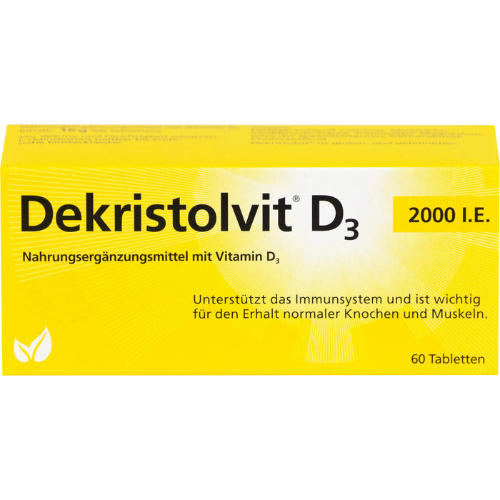 Dekristolvit D3 2000 I.E. Tabletten unterstützt das Immunsystem, 60 pcs. Tablets