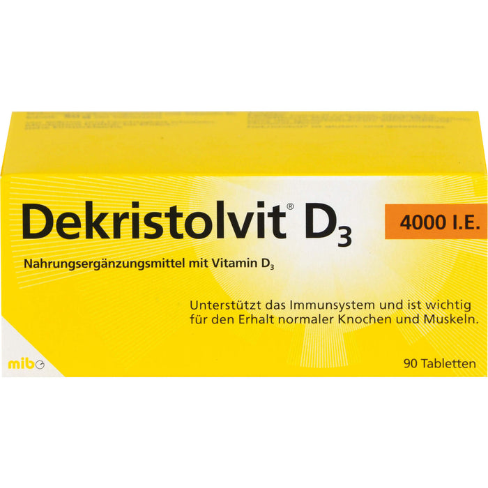 Dekristolvit D3 4000 I.E. Tabletten, 90 pc Tablettes