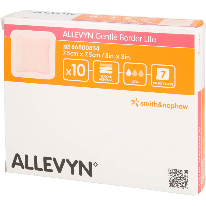 Allevyn Gentle Border Lite 7,5x7,5 cm Schaumverb., 10 St VER