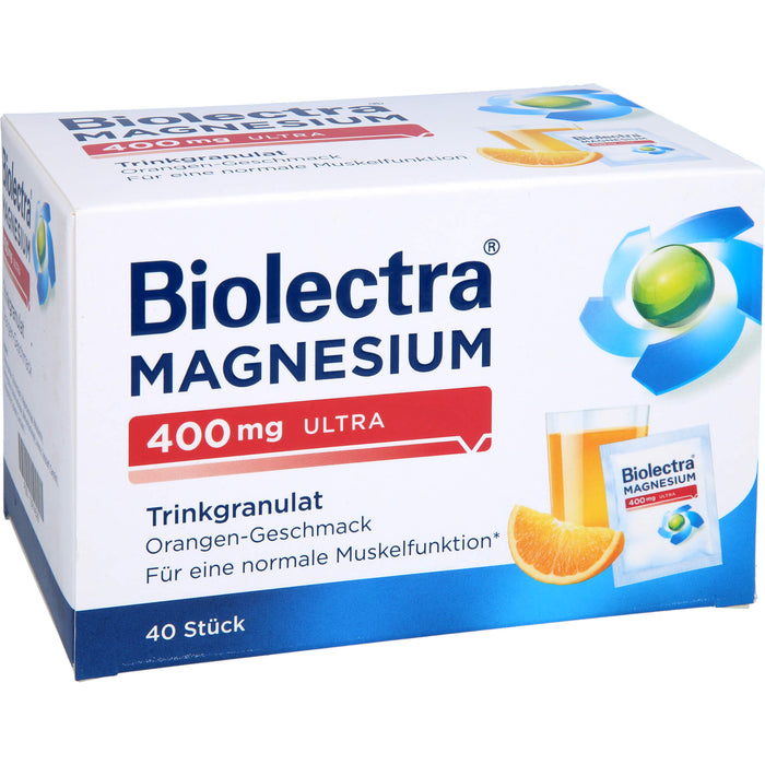 Biolectra Magnesium 400 mg ultra orange Trinkgranulat, 40 pc Sachets