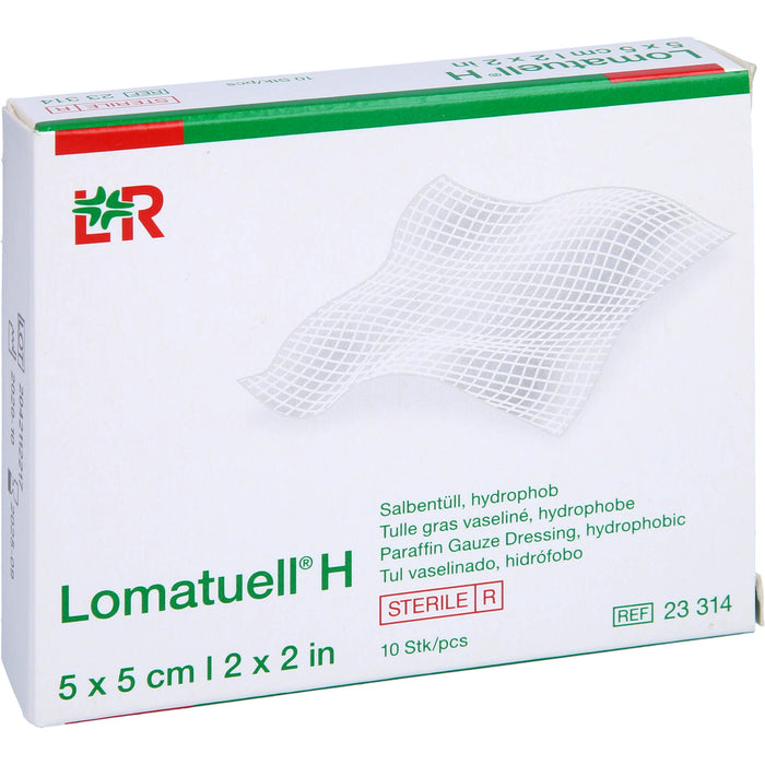 Lomatuell H Salbentüll 5 x 5 cm steril, 10 St. Verband