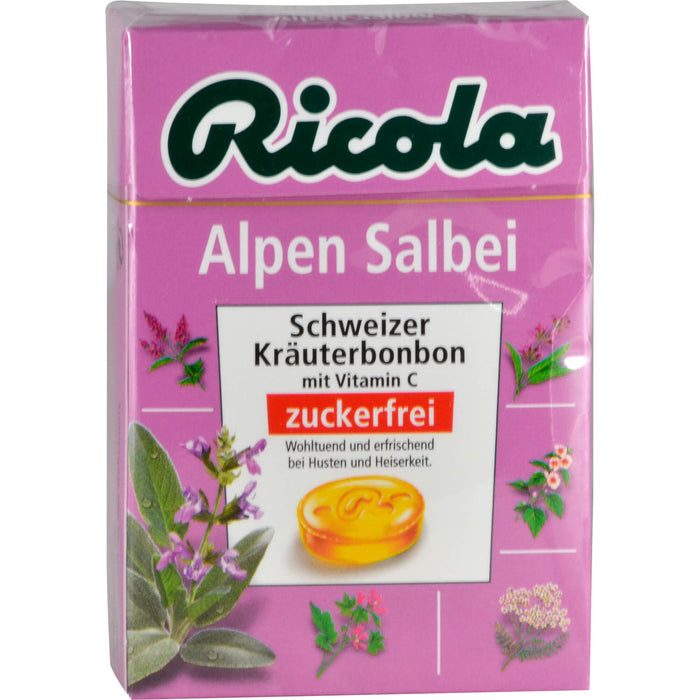 Ricola Alpen Salbei Schweizer Kräuterbonbons zuckerfrei, 50 g Candies