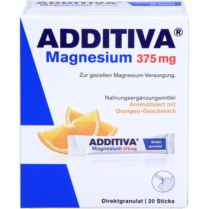 ADDITIVA Magnesium 375 mg Orange Direktgranulat, 20 pc Sachets