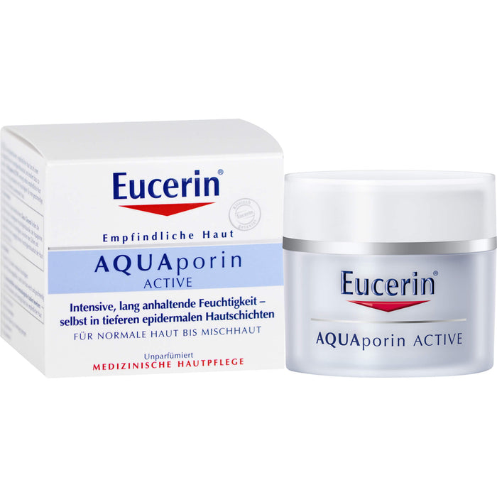 Eucerin AQUAporin ACTIVE normale Haut bis Mischhaut Creme, 50 ml Creme