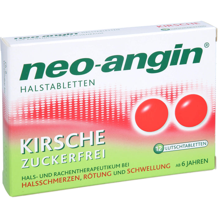 neo-angin Halstabletten Kirsche bei Halsschmerzen, Rötung und Schwellung, 12 pcs. Tablets