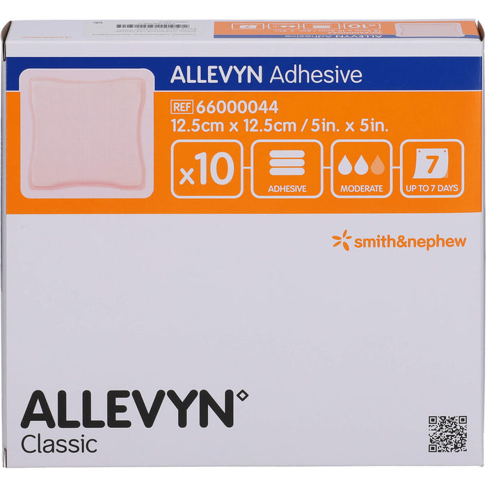 Allevyn Adhesive 12,5x12,5 cm haftende Wundauflage, 10 St KOM