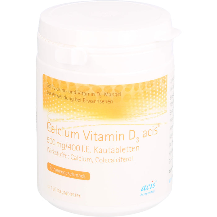 Calcium Vitamin D3 acis 500 mg/400 I.E. Kautabletten, 120 St KTA