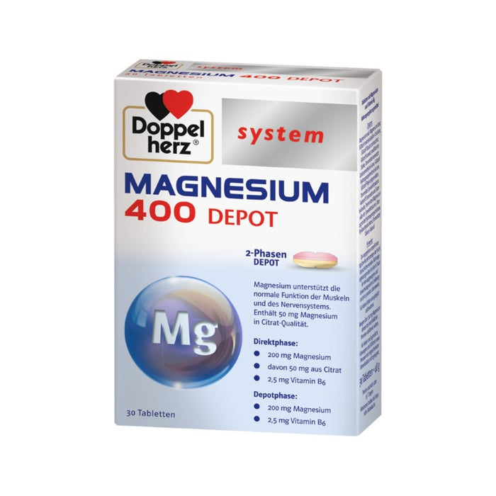 Doppelherz system Magnesium 400 Depot Tabletten, 30 pcs. Tablets