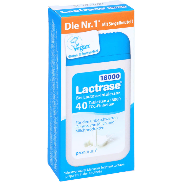 Lactrase 18000 bei Lactose-Intoleranz Tabletten, 40 pc Tablettes