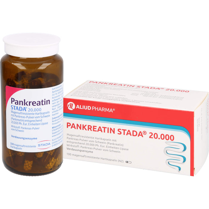 Pankreatin STADA 20.000 magensaftresistente Hartkapseln ALIUD, 100 St HKM