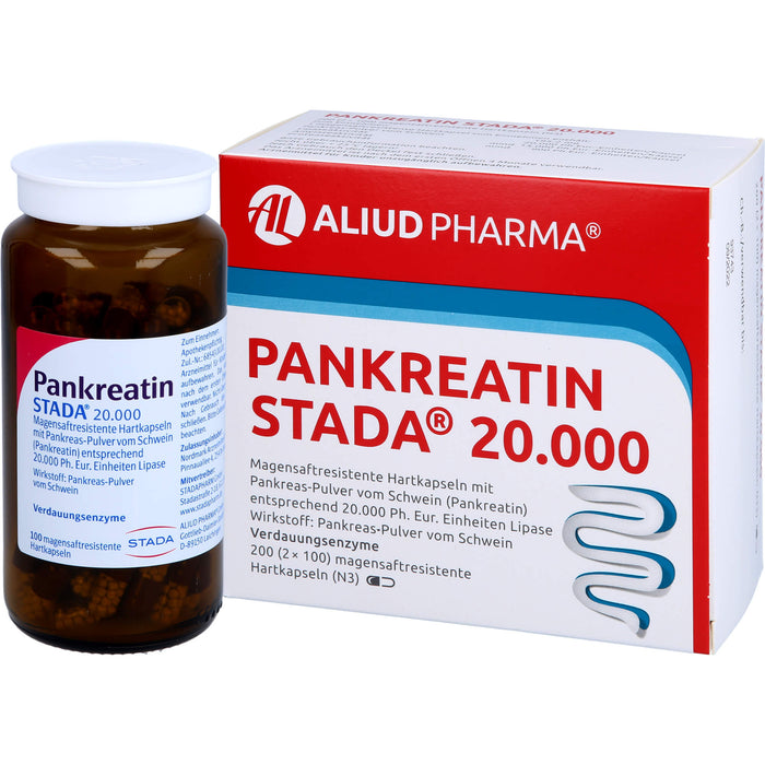 PANKREATIN STADA 20.000 Hartkapseln Verdauungsenzyme, 200 pc Capsules