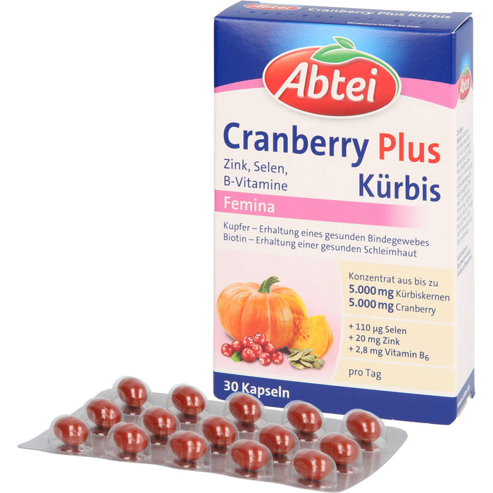 Abtei Cranberry plus Kürbis Femina Kapseln, 30 pcs. Capsules