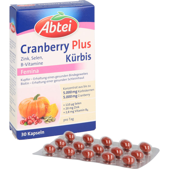 Abtei Cranberry plus Kürbis Femina Kapseln, 30 pcs. Capsules