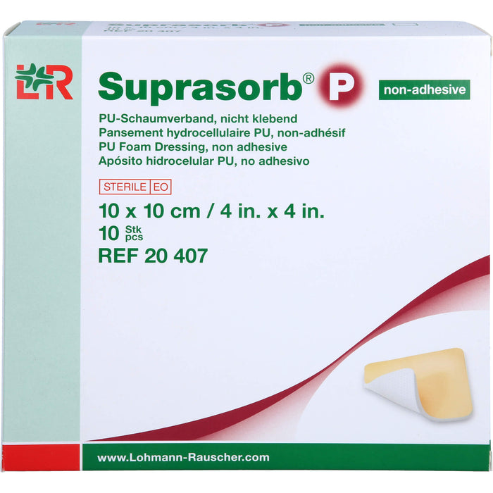 SUPRASORB P PU-Schaumv.10x10cm nicht klebend, 10 St VER