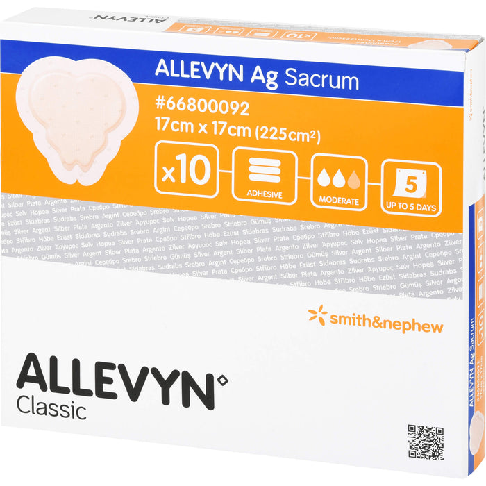 ALLEVYN Ag Sacrum 17x17 cm Verband, 10 St VER