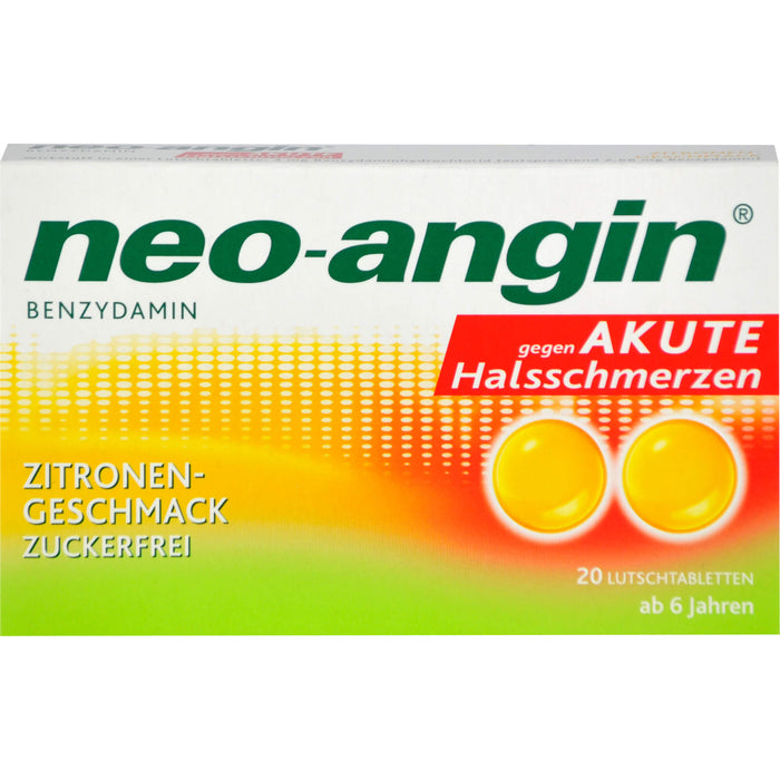 neo-angin Benzydamin Zitronengeschmack Lutschtabletten, 20 St. Tabletten