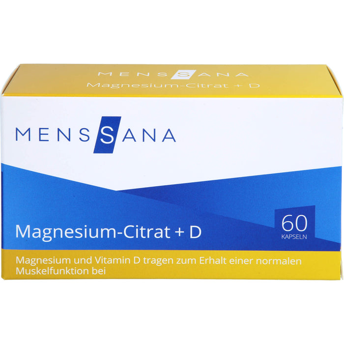 Magnesium-Citrat + D MensSana, 60 pcs. Capsules