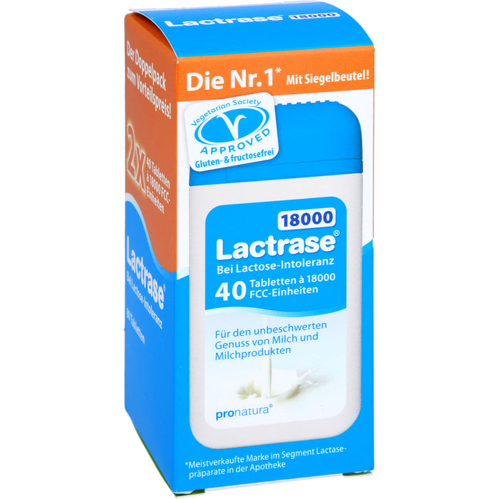 Lactrase 18000 bei Lactose-Intoleranz Tabletten, 80 pc Tablettes