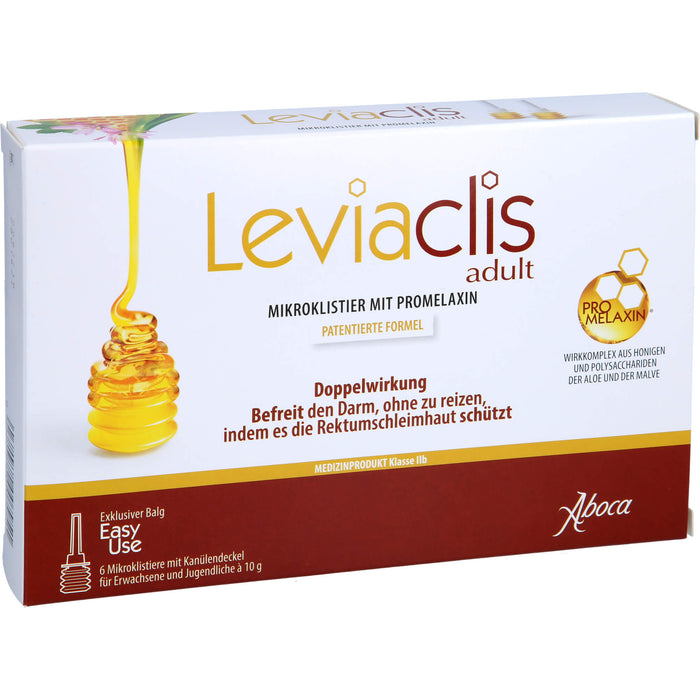 Aboca Leviaclis adult Mikroklistiere mit Kanülendeckel, 6 St. Klistiere