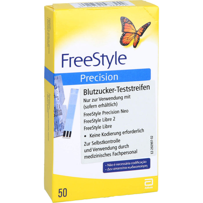 Freestyle Precision Blutzucker Teststreifen, 50 pcs. Test strips