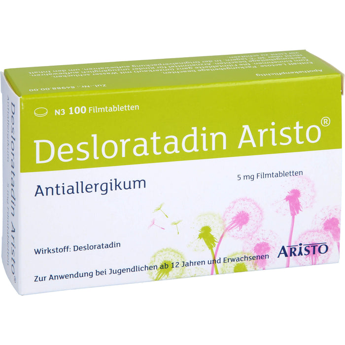 Desloratadin Aristo 5 mg Filmtabletten bei Allergien, 100 pcs. Tablets