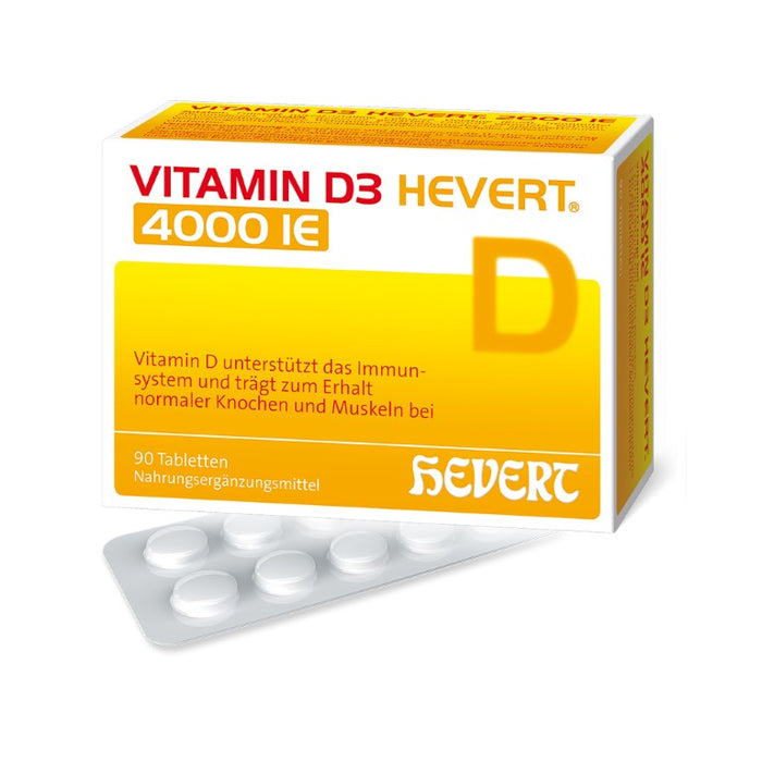 Vitamin D3 HEVERT 4000 IE Tabletten, 90 St. Tabletten