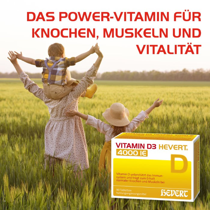 Vitamin D3 HEVERT 4000 IE Tabletten, 90 St. Tabletten