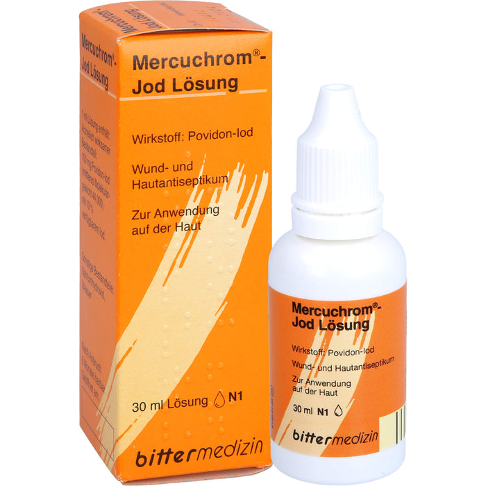 Mercuchrom Jod Lösung Wund- und Hautantiseptikum, 30 ml Lösung