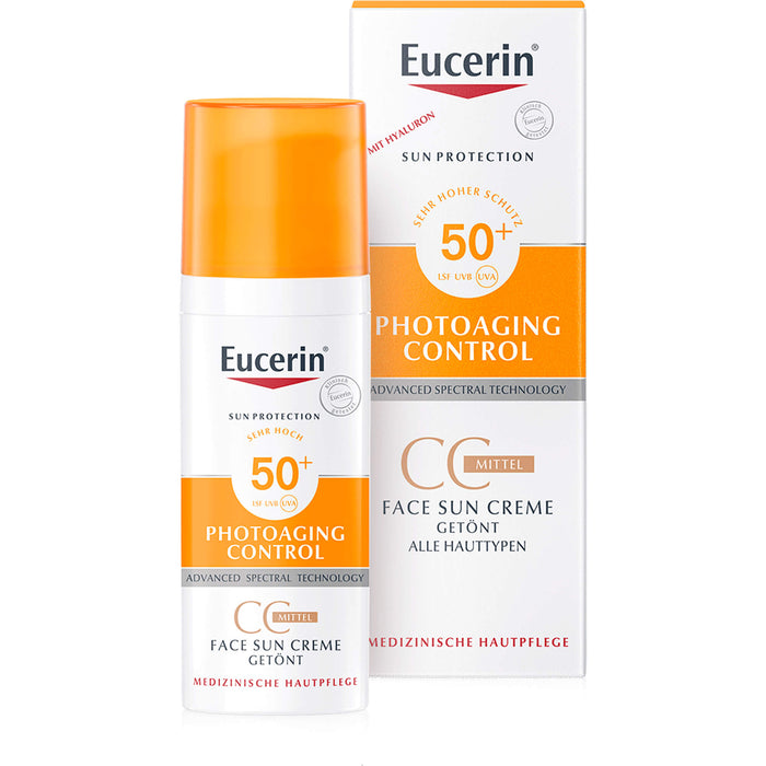 Eucerin Photoaging Control Face Sun CC Creme getönt LSF 50+ mittel, 50 ml Crème