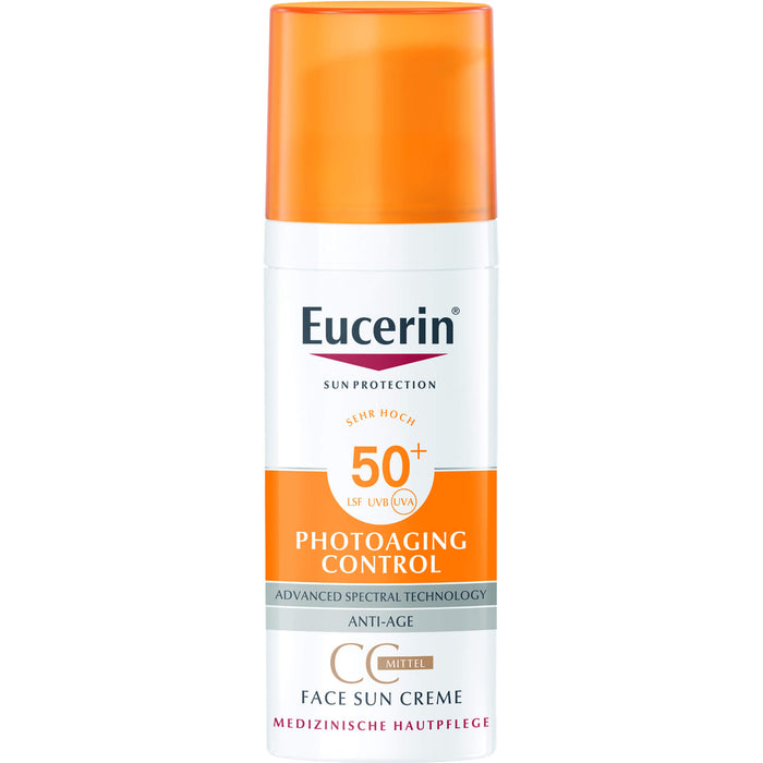 Eucerin Photoaging Control Face Sun CC Creme getönt LSF 50+ mittel, 50 ml Crème