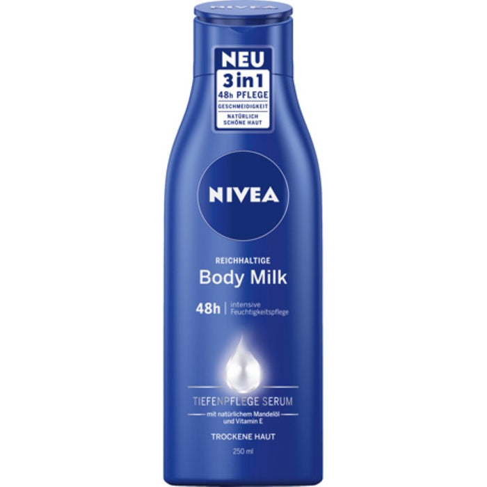 NIVEA Body reichhaltige Milch, 250 ml Lotion