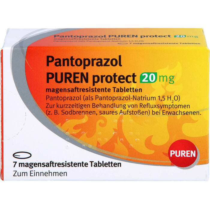 Pantoprazol PUREN protect 20 mg Tabletten, 7 St. Tabletten