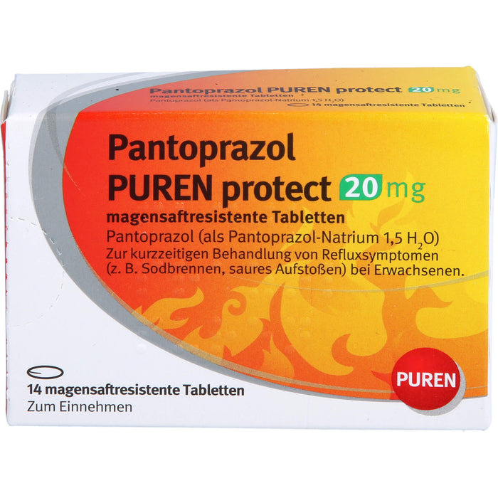 Pantoprazol PUREN protect 20 mg Tabletten, 14 pcs. Tablets