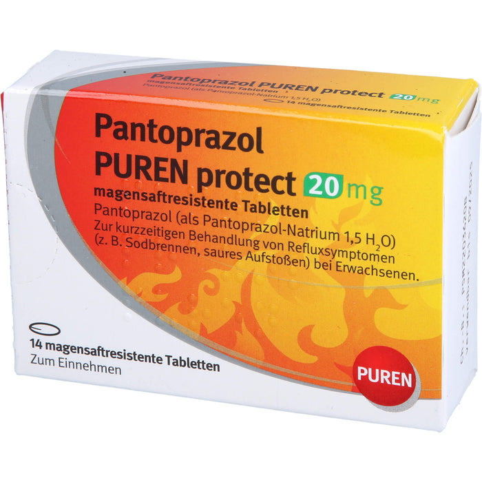 Pantoprazol PUREN protect 20 mg magensaftresistente Tabletten, 14 St. Tabletten