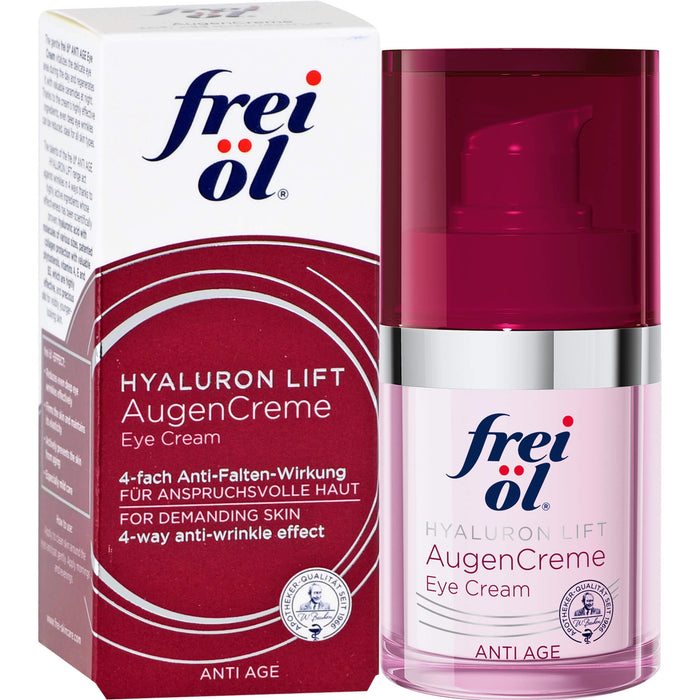 frei öl Anti Age Hyaluron Lift Augencreme, 15 ml CRE