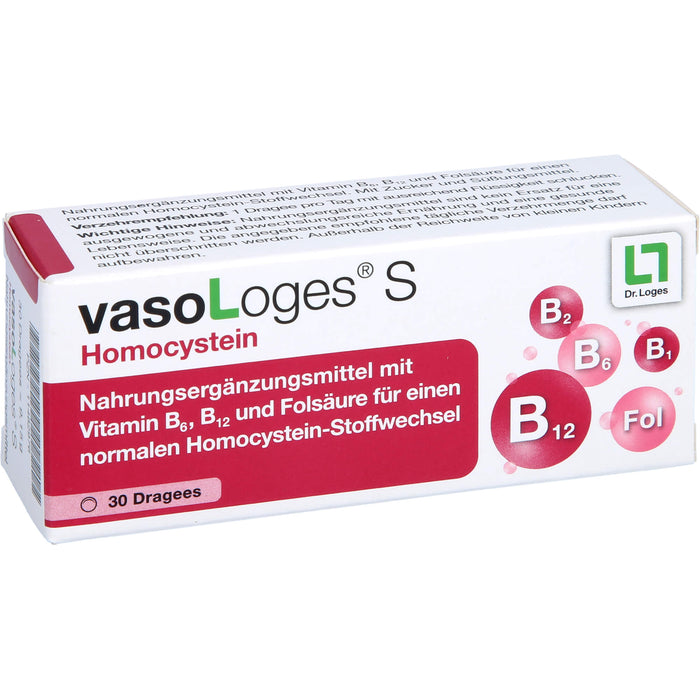 vasoLoges S Homocystein Dragees, 30 pcs. Tablets