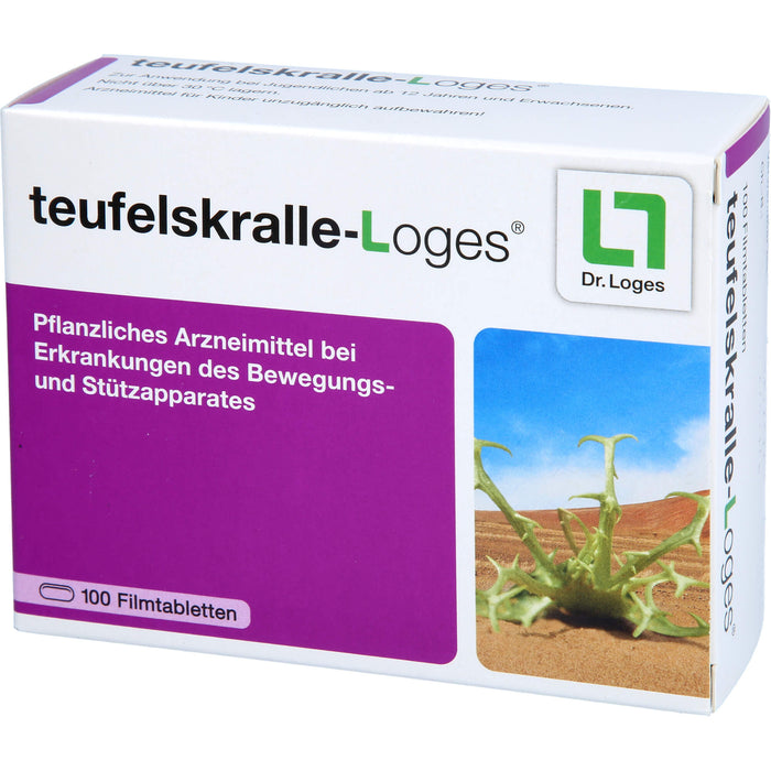 teufelskralle-Loges Tabletten bei Erkankungen des Bewegungs- und Stützapparates, 100 pcs. Tablets