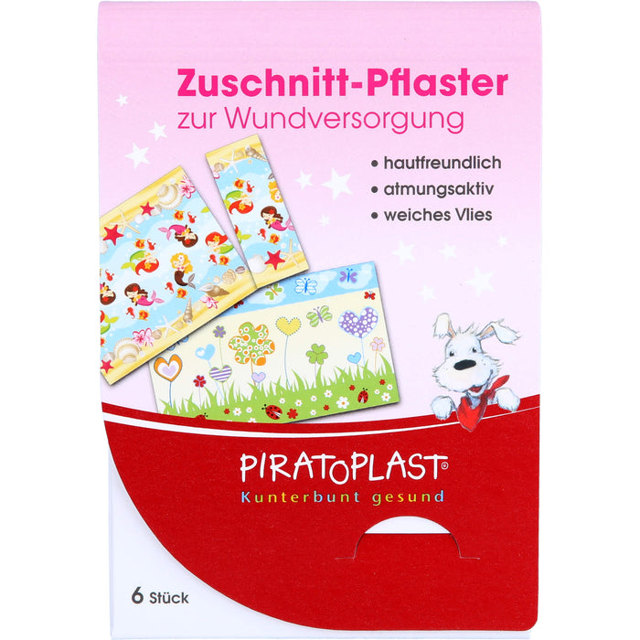 PIRATOPLAST Pflaster zum Zuschneiden für Mädchen, 6 pc Pansement