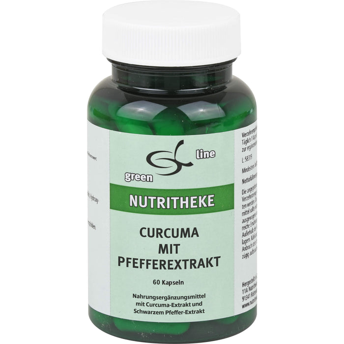 green line Nutritheke Curcuma mit Pfeffer-Extrakt Kapseln, 60 St. Kapseln