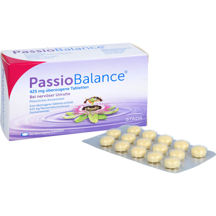 PassioBalance bei nervöser Unruhe überzogene Tabletten, 60 pc Tablettes