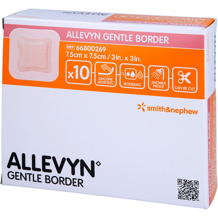 ALLEVYN Gentle Border 7,5x7,5cm Verband, 10 St VER