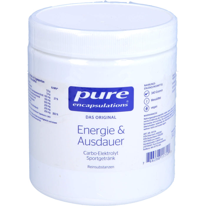 pure encapsulations Energie & Ausdauer Pulver, 340 g Poudre