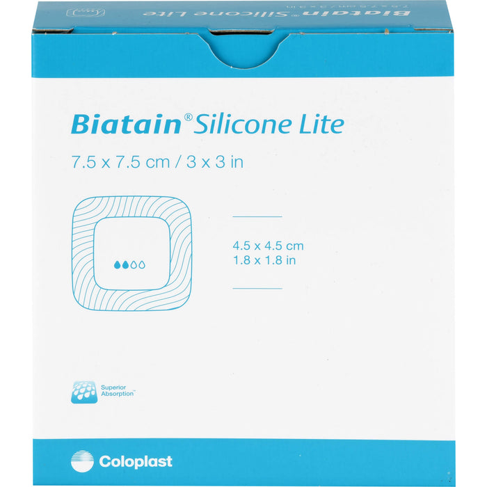 Biatain Silicone Lite Schaumverband 7,5x7,5cm, 10 St VER