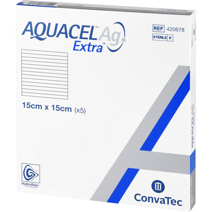 Aquacel AG Extra 15x15cm Kompressen, 5 St KOM