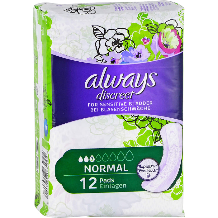 Always Discreet Inkontinenzeinlagen normal, 12 pc Paquet