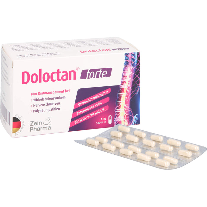 Doloctan forte Kapseln bei Wirbelsäulensyndrom, Nervenschmerzen und Polyneuropathien, 160 pc Capsules