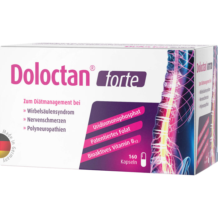 Doloctan forte Kapseln bei Wirbelsäulensyndrom, Nervenschmerzen und Polyneuropathien, 160 pc Capsules