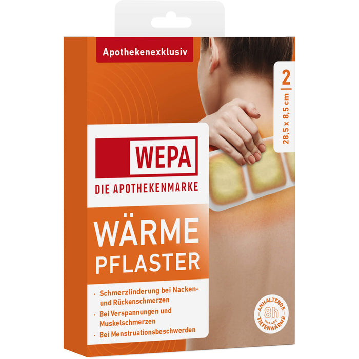 WEPA Wärmepflaster Nacken/Rücken 28,5 x 8,5 cm, 2 pc Compresses