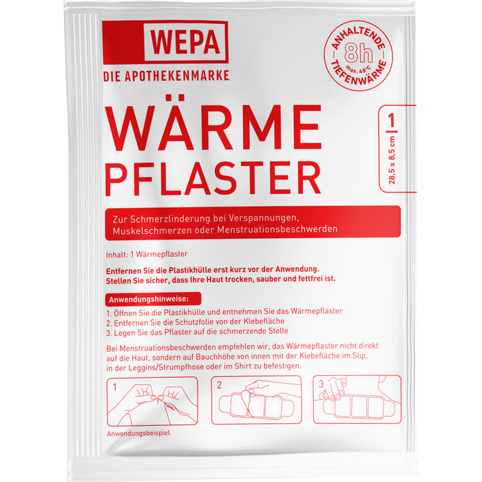 WEPA Wärmepflaster Nacken/Rücken 28,5 x 8,5 cm, 2 pcs. Compresses